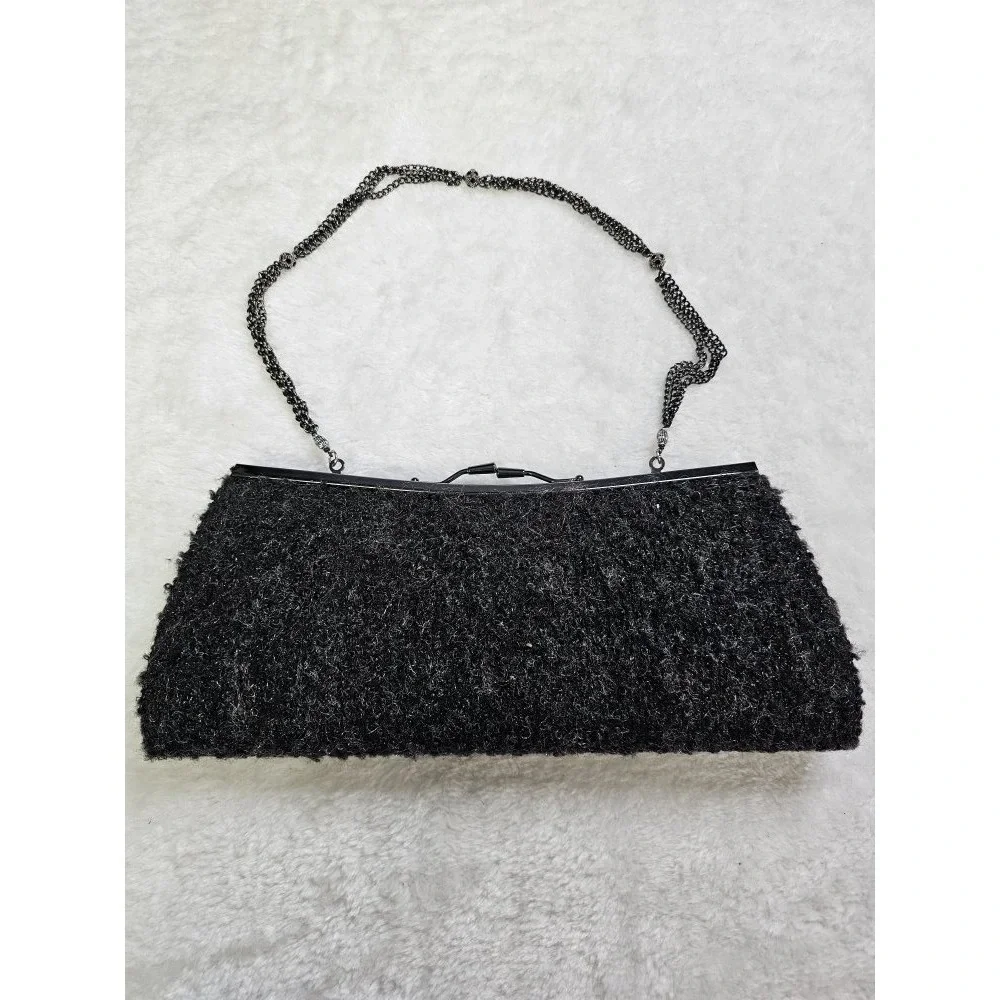 Liz Soto Textured Framed Handbag With Chain Strap